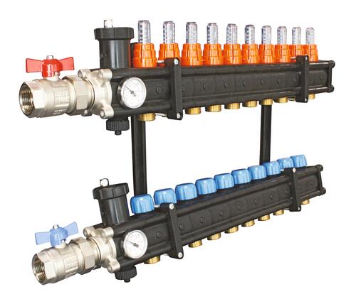 Collecteur PCBT Polyamide - entrées F26/34 - 10 départs 3/4EK